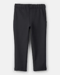 Toddler Boy Pull-On French Terry Pants - Black