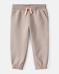 Baby Girl 2-Piece DayDream Fleece Pullover Sweatshirt & Joggers Set - White/Brown