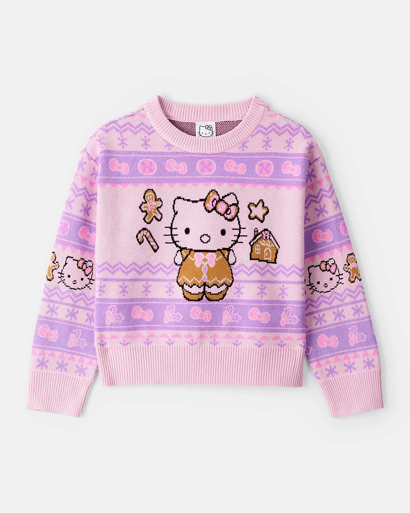 Girls Hello Kitty® Christmas Sweater - Pink
