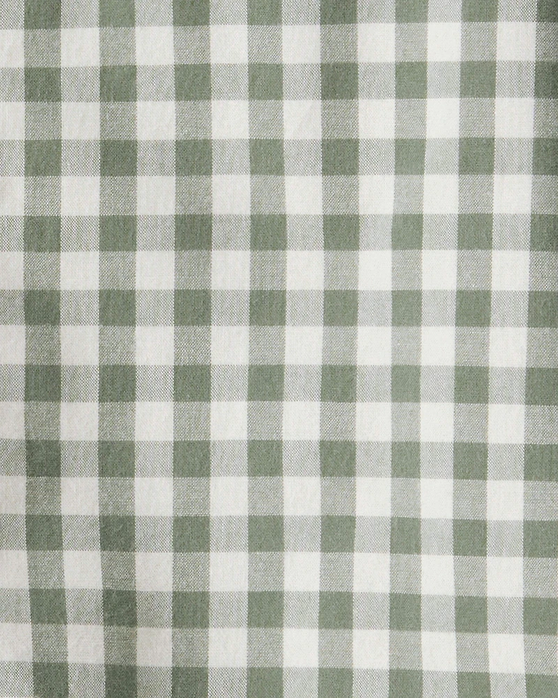 Baby Boy Long-Sleeve Plaid Button Down Shirt - Green