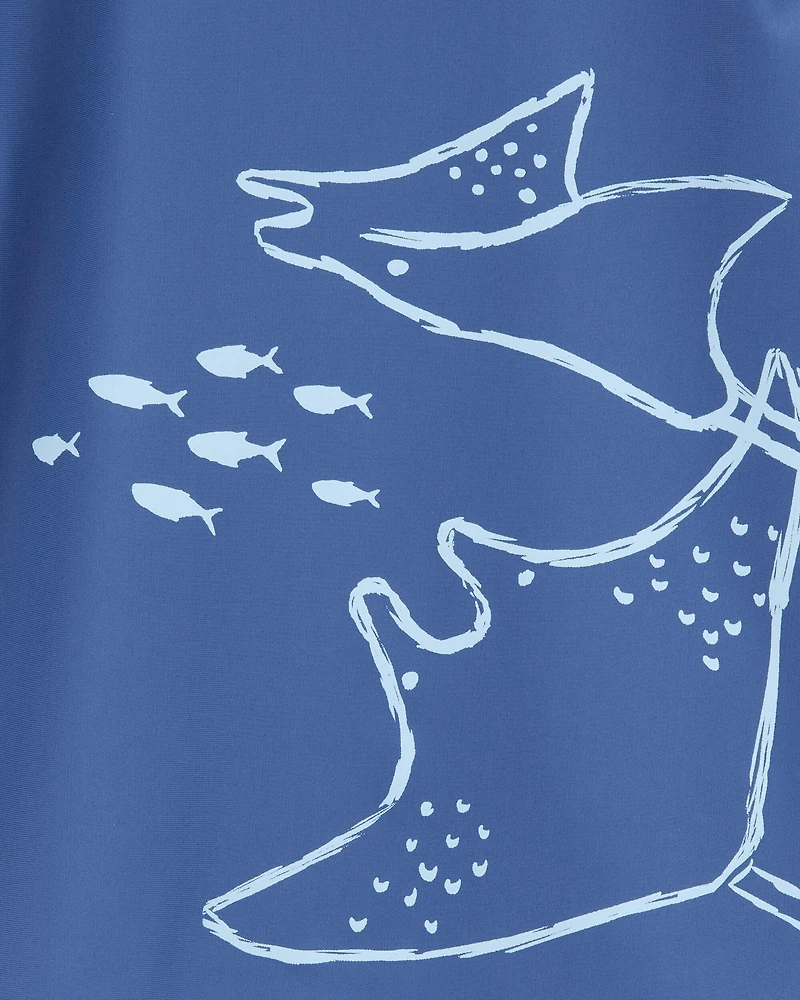 Toddler Boy Stingray Short-Sleeve Rashguard - Navy