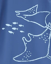 Toddler Boy Stingray Short-Sleeve Rashguard - Navy