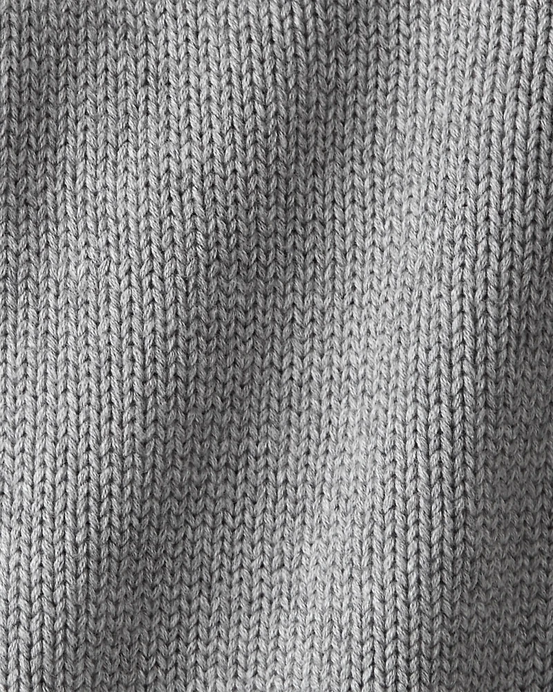 Baby Organic Cotton Sweater Knit Hooded Poncho