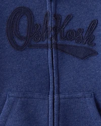 Toddler Boy DayDream Fleece Hooded Zip-Up Jacket - Navy