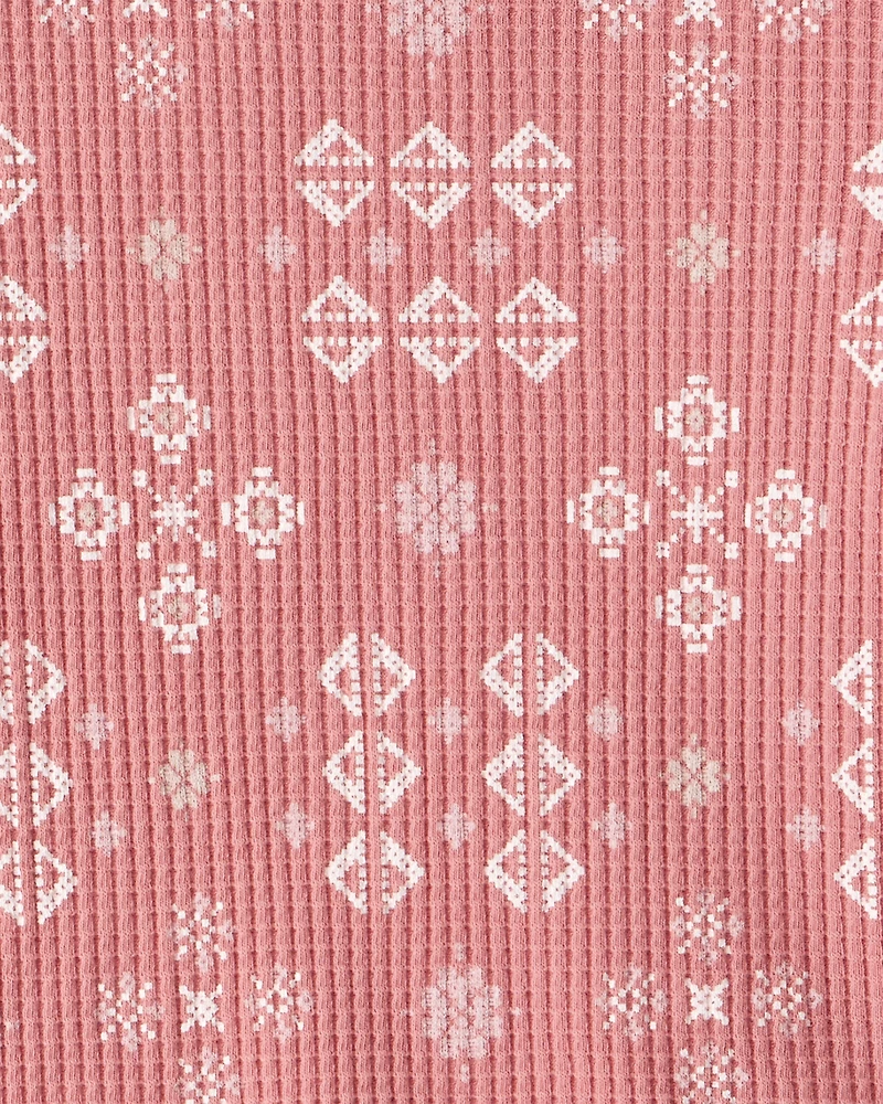 Girls Printed Long-Sleeve Graphic Tee - Pink