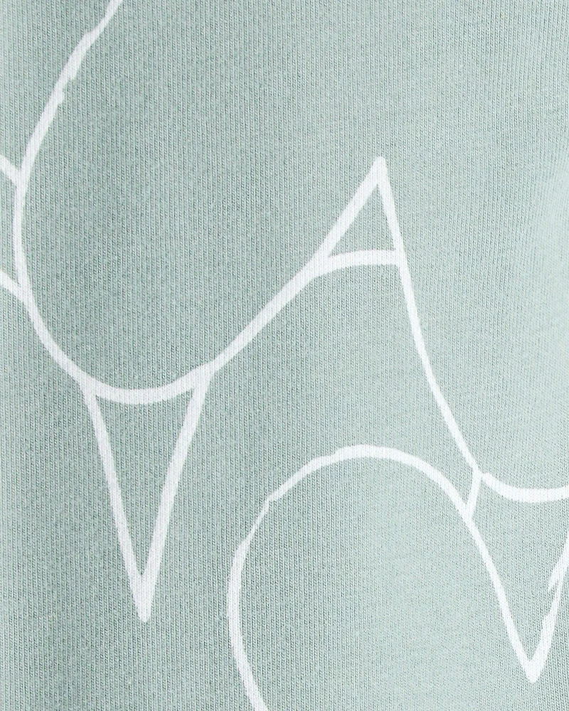 Toddler Girl Cotton Heart Stretch Leggings - Green