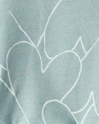 Toddler Girl Heart Print Short-Sleeve Top - Green