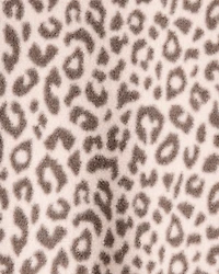 Baby Girl Leopard Fleece Long-Sleeve Loose Fit 1-Piece Pajamas - Brown