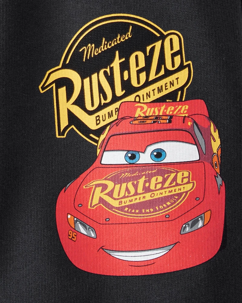 Toddler Boy 2-Piece Cars Lightening McQueen Outfit Set - Heather/Black