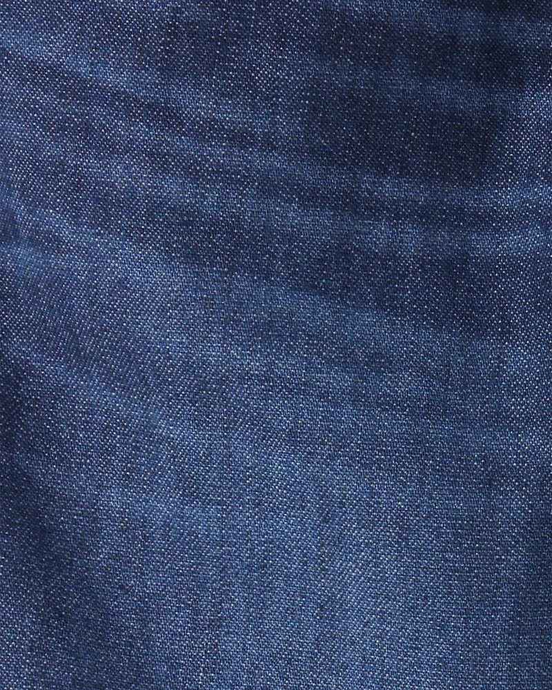 Toddler Boy Lined Dark Wash Straight Jeans