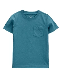 Toddler Solid Short-Sleeve Pocket Tee - Teal