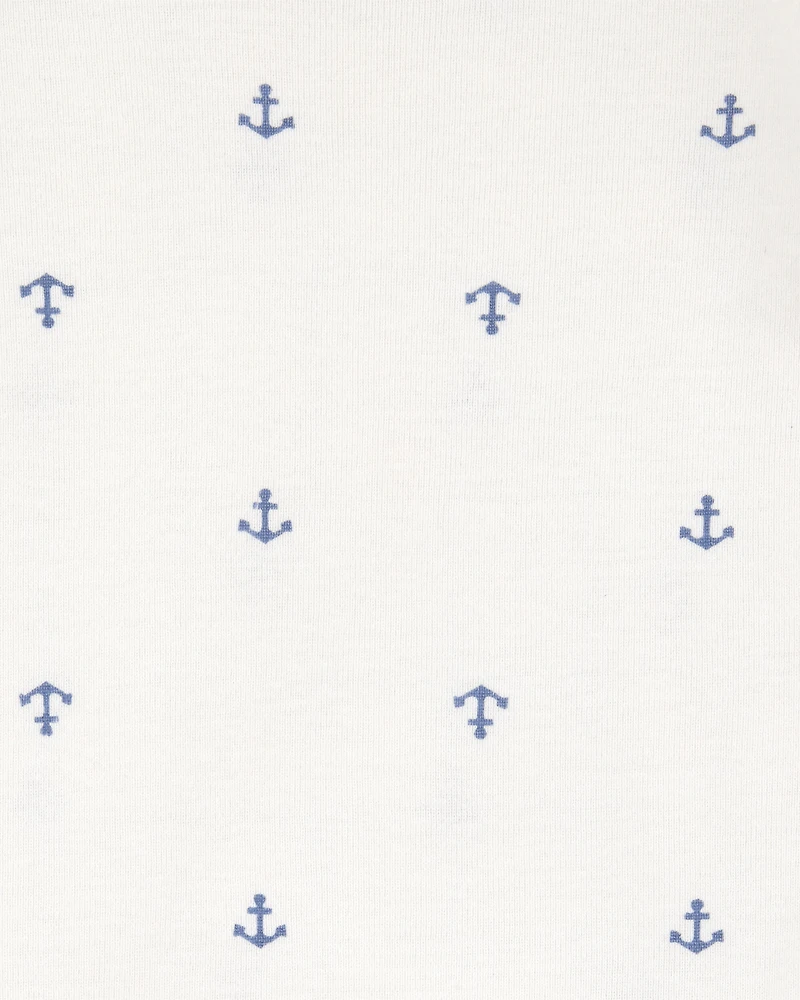 Baby Boy 3-Piece Chambray Anchor Outfit Set - Blue