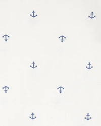Baby Boy 3-Piece Chambray Anchor Outfit Set - Blue
