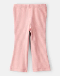 Baby Girl Cotton Flare Leggings - Pink