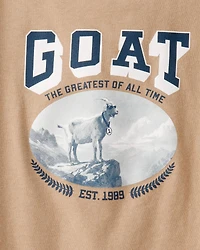 Boys GOAT Long-Sleeve Graphic Tee - Brown