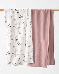 Baby 2-Pack Organic Cotton Muslin Swaddle Blankets