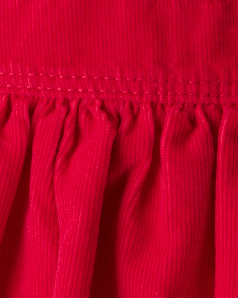 Baby Girl Corduroy Skirtall - Red