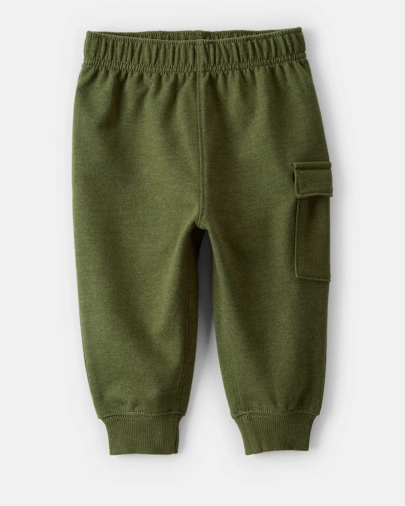 Baby Boy 2-Piece Construction Pullover & Pant Set - Green/Tan