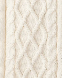 Baby Boy Long-Sleeve Cableknit Jumpsuit - Cream