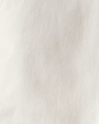 Girls Cotton Sleeveless Overalls - Cream