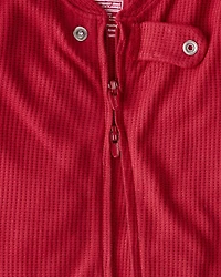 Baby Holiday Red PurelySoft Snug Fit 1-Piece Pajamas - Red