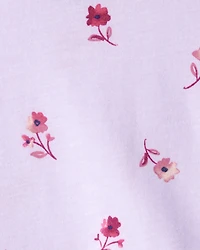 Baby Girl Floral Long-Sleeve Top - Purple