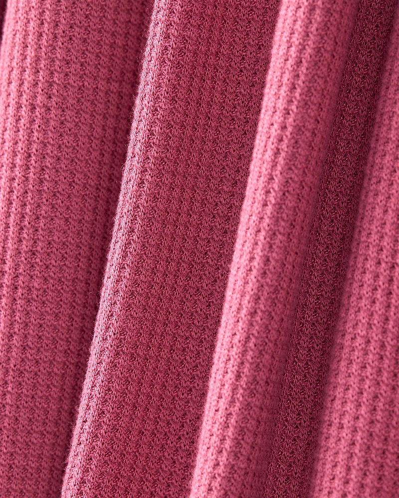 Baby Girl PurelySoft Long-Sleeve 2-Way Zip 1-Piece Pajamas - Pink