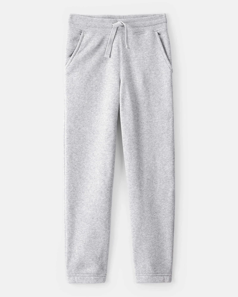Boys 2-Piece Daydream Fleece Logo Hooded Zip-Up Jacket & Joggers Set - Grey