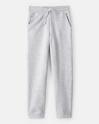 Boys 2-Piece Daydream Fleece Logo Hooded Zip-Up Jacket & Joggers Set - Grey