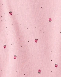 Baby Girl 5-Pack Fruit Print Cotton Multipack Bodysuits - Yellow/Green/Pink/Red/White