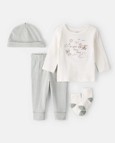 Baby 4-Piece Airplane Outfit Set