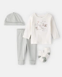 Baby 4-Piece Airplane Outfit Set