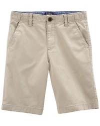 Boys Stretch Chino Shorts - Khaki