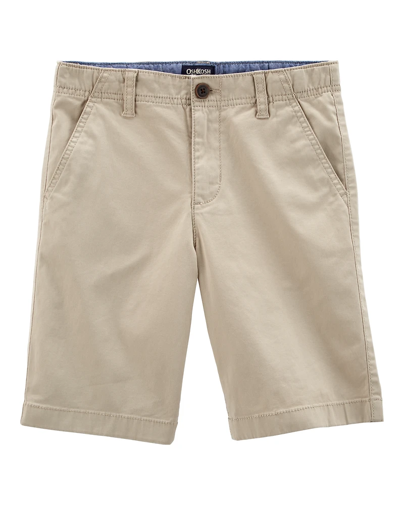 Boys Stretch Chino Shorts - Khaki