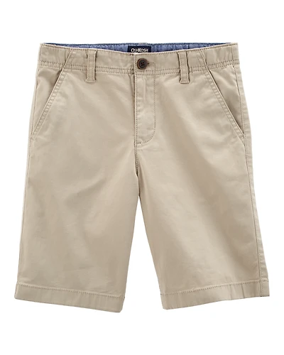 Boys Stretch Chino Shorts - Khaki