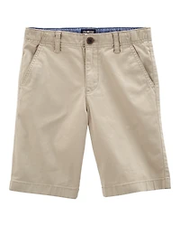 Boys Stretch Chino Shorts - Khaki