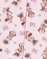 Baby Disney© Minnie Mouse Snug Fit Cotton Footie 1-Piece Pajamas - Pink