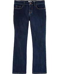 Girls Dark Wash Plus-Fit Bootcut Jeans