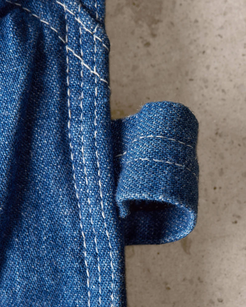Adult X-Small Vintage Medium Wash Denim Carpenter Jeans from the OshKosh Archive Release