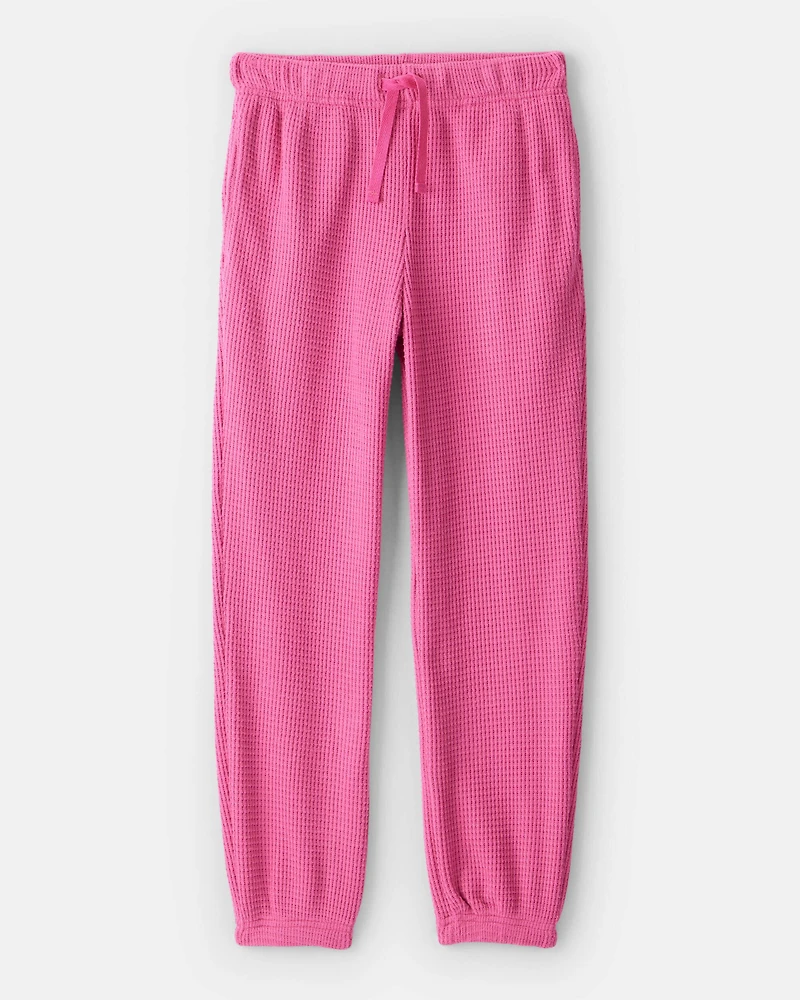 Girls Waffle Knit Joggers