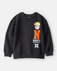 Boys 2-Piece Naruto Anime Pullover Sweatshirt & Joggers Set - Black