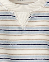 Baby 2-Piece Organic Cotton Velour Set in Stripes