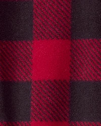 Baby Plaid Print Reindeer Christmas Loose Fit Long-Sleeve Sleep & Play - Red
