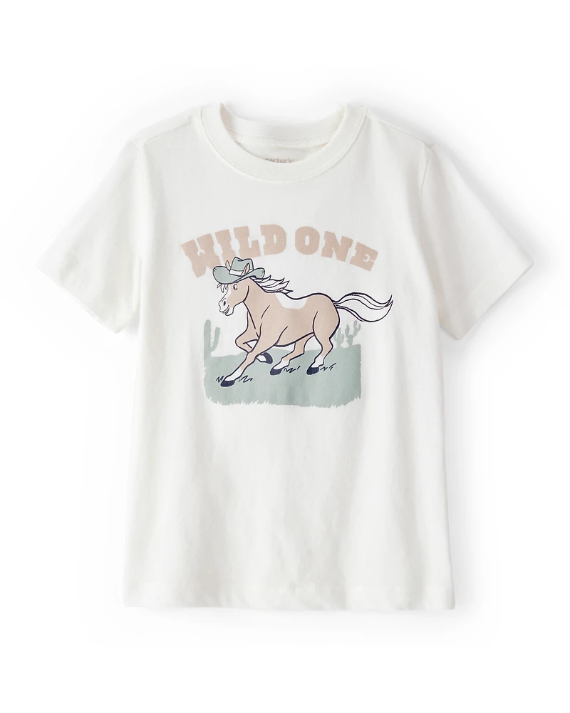 Toddler Boy Wild One Short-Sleeve Graphic Tee - White
