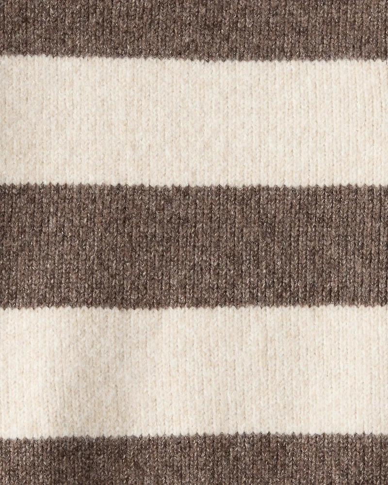 Toddler Boy Striped Long-Sleeve Sweater - Brown