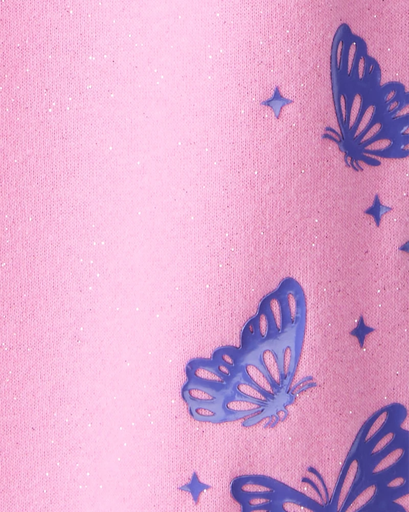 Girls Wicked Glinda Sparkle Butterfly Joggers - Pink