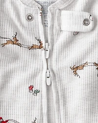 Baby Santa Sleigh PurelySoft Snug Fit 1-Piece Pajamas - Grey