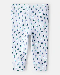 Baby 2-Pack Floral Pull-On Pants - Grey/Blue