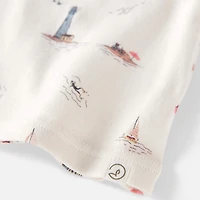 Toddler Organic Cotton Pajamas in Coastal Vacation Print