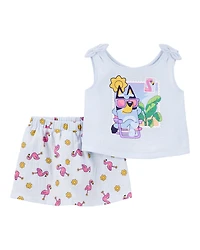 Toddler Girl 2-Piece Bluey Tank Top & Short Set - Blue